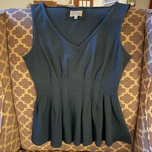 Peplum textured top